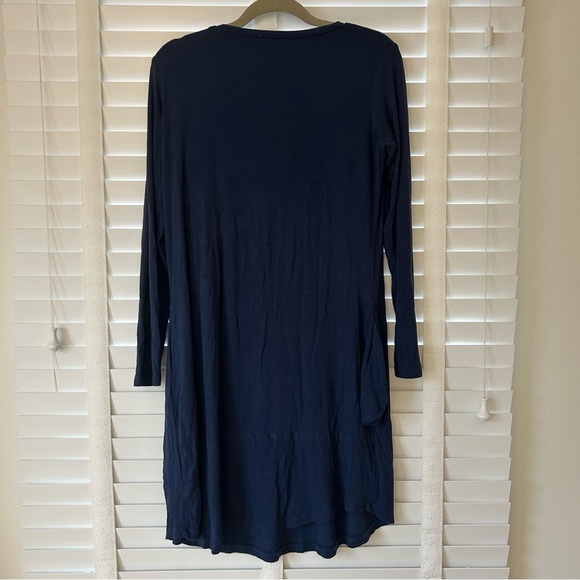 Kindred Bravely Nightgown Betsy Ribbed Bamboo Maternity Nursing Navy Blue Large - Picture 7 of 10